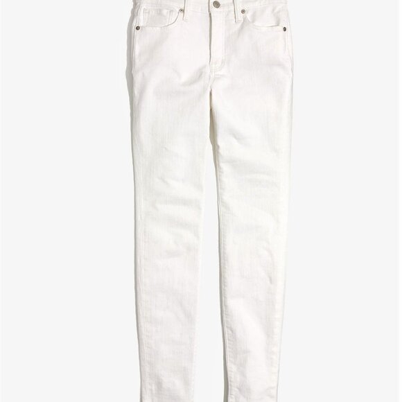 Madewell 9" Mid-Rise Skinny Jeans in Pure White - Picture 5 of 6